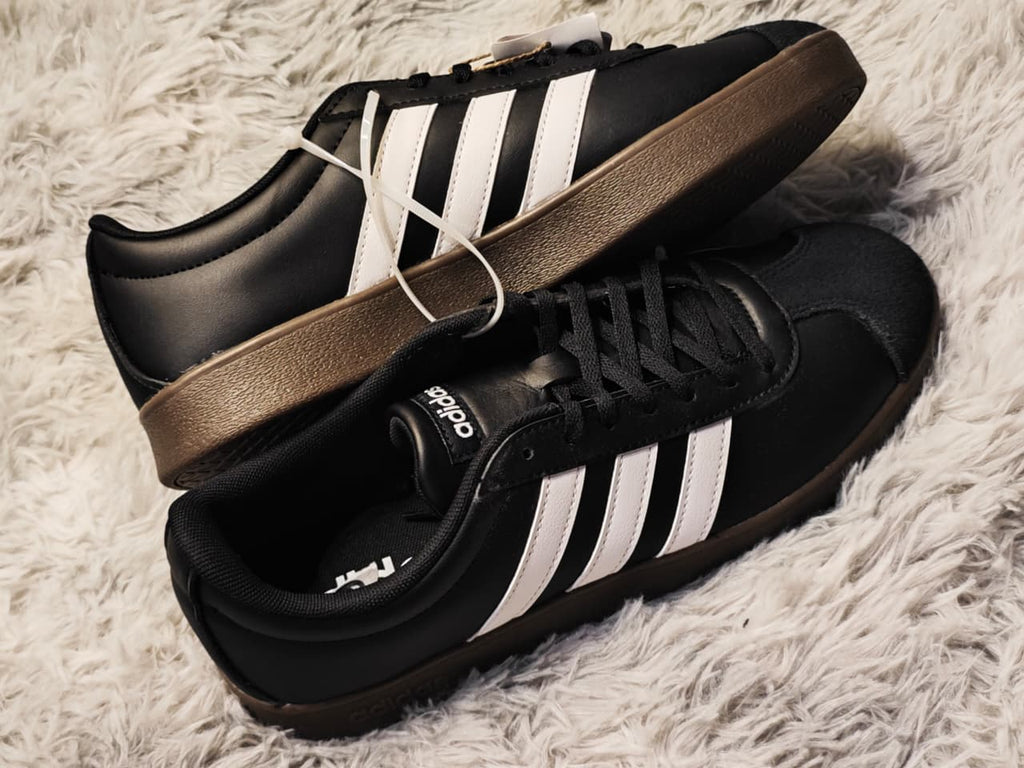 Adidas VL Court Base Tenis Negros para Mujer — Talla 26 MX