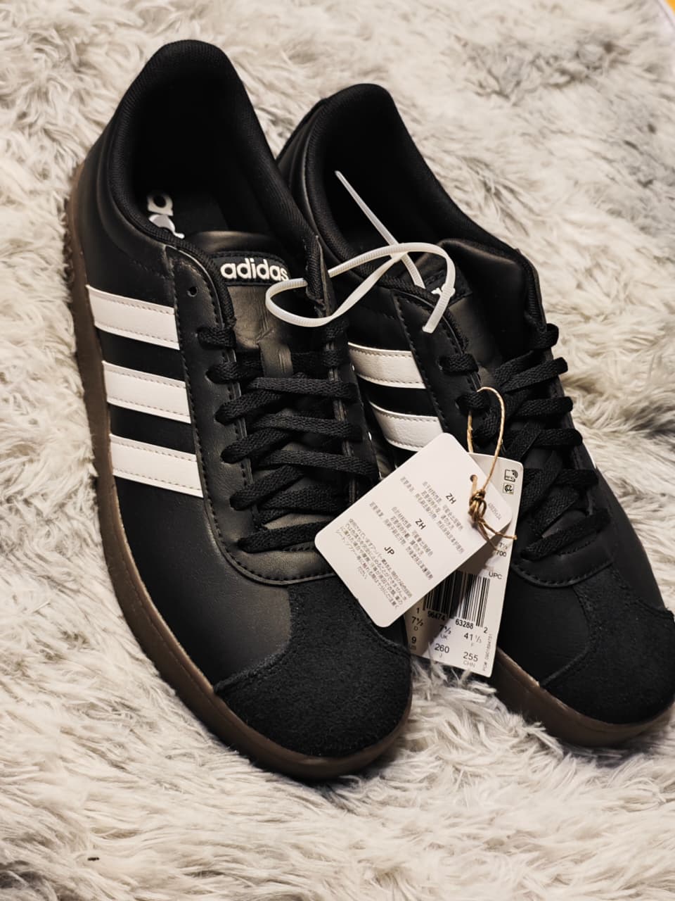 Adidas VL Court Base Tenis Negros para Mujer — Talla 26 MX
