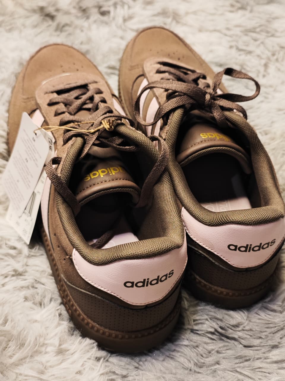 Adidas Breaknet Sleek Tenis Café con Rosa para Mujer — Talla 26 MX